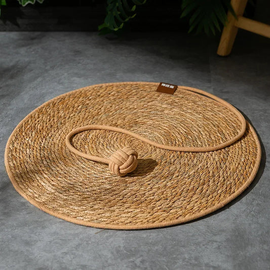 Cat Scratcher Mat Straw Fabric Cat Scratching Pad Furniture Couch Protector Horizontal Carpet Replacement Easy Use for Indoor