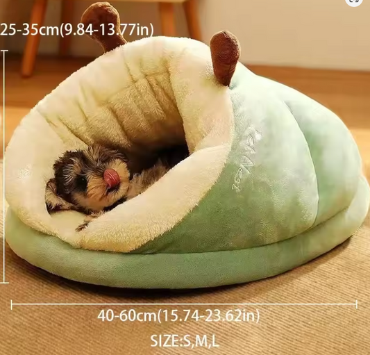 Cozy Slipper-Style Pet Bed: Warm, Breathable, and Washable Foldable Dog & Cat House for Small Pets
