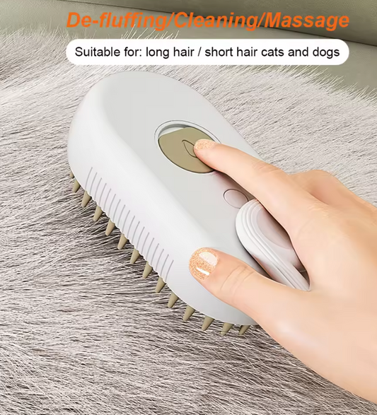 Cat Steam Brush Steamy Dog Brush 3 in 1 Electric Spray Cat Hair Brushes USB Rechargeable Dog Grooming Massage Comb for Pet Hairs