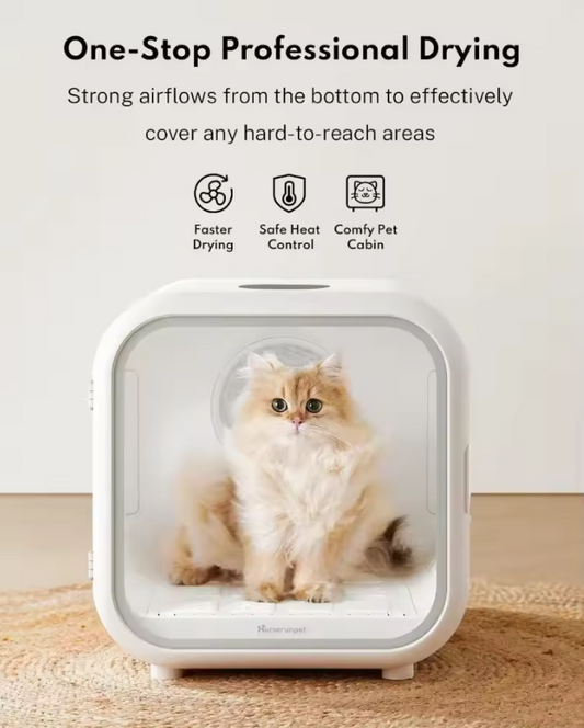 HOMERUN 50L 62L Pet Drying Box 900W 220V Automatic Hair Dryer for Cat Hair Blowing Machine Smart Small Dog Hair Dryer